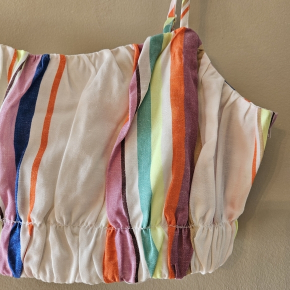 Lemlem x H&M Set Lyocell Striped Belted Shorts & Matching Cropped Top Size Small - Picture 6 of 16